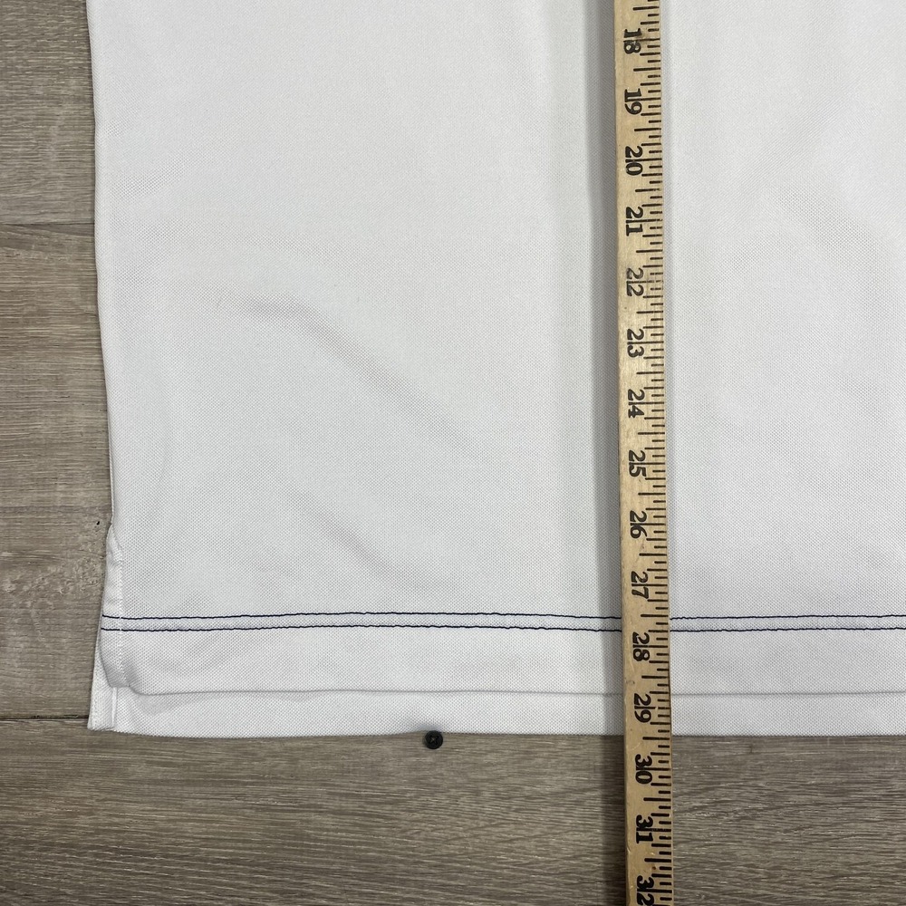 FootJoy Polo Shirt Mens Medium White Athletic Fit Golf Performance‎ Stretch - Picture 5 of 11